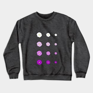 Purple Gradient Hand Drawn Flowers :) Crewneck Sweatshirt